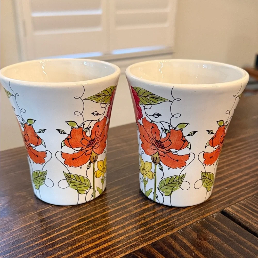 Certified International Vibrant Floral Mugs - Red, Orange, Yellow, Green - Picture 4 of 6